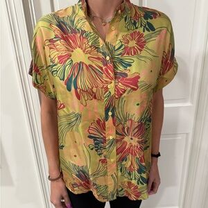 COPY - Floral Button-Up Women's Top